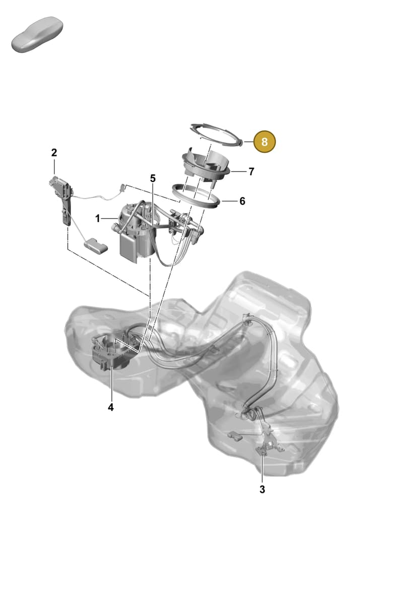 95520162301 — Porsche Panamera (2020-2023) diagram p58201060, position 8