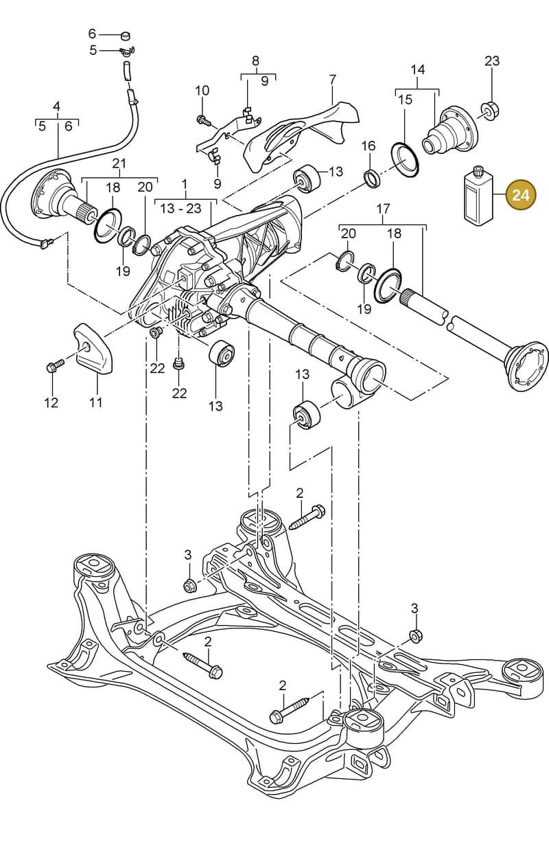 95530104700 — Porsche Cayenne (2002-2006) diagram p24305010, position 24