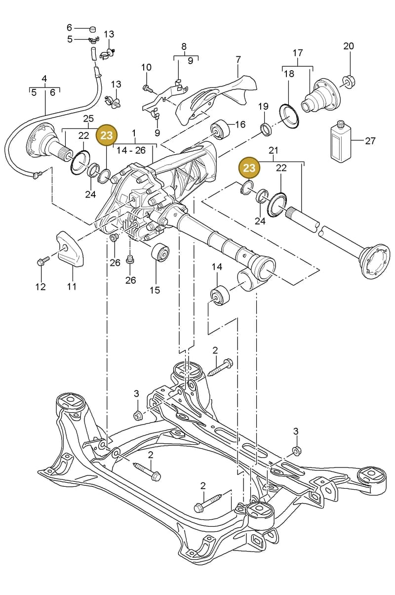 95530104700 — Porsche Cayenne (2007-2010) diagram p31305010, position 23