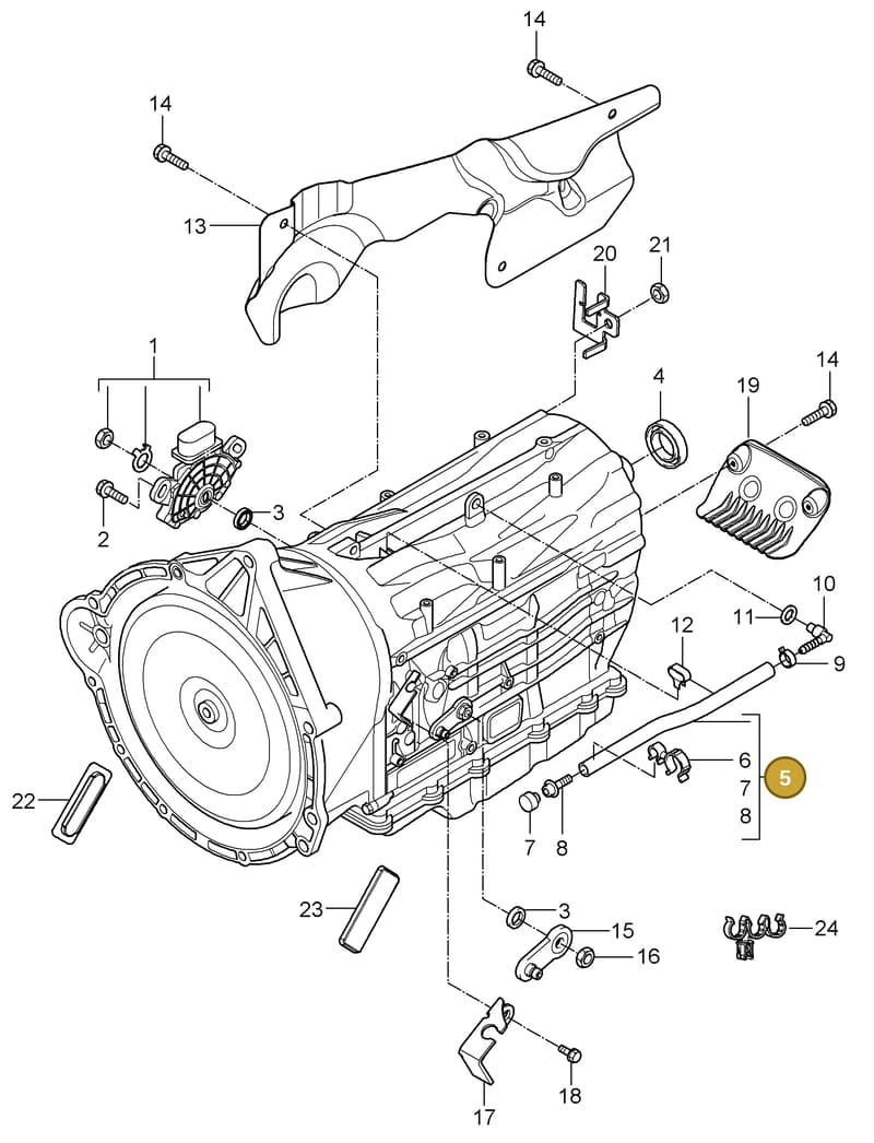 95530104700 — Porsche Cayenne (2007-2010) diagram p31320010, position 5