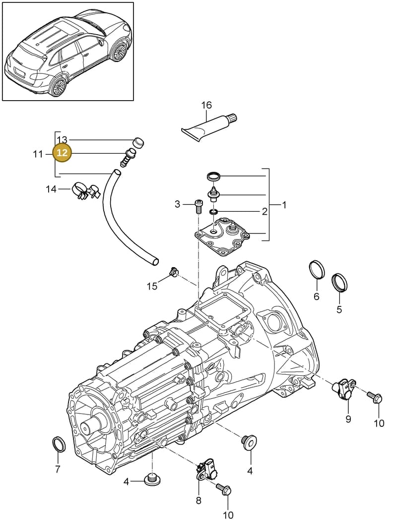 95530109000 — Porsche Cayenne (2010-2018) diagram p37302010, position 12