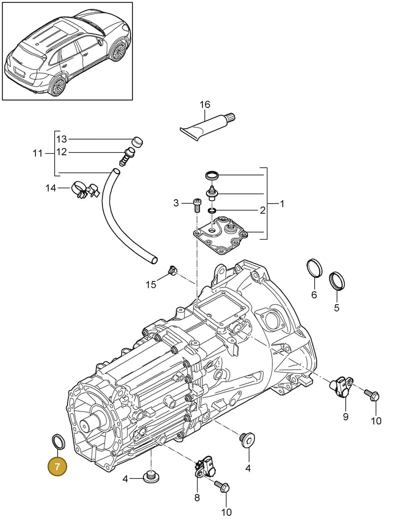 95530118900 — Porsche Cayenne (2010-2018) diagram p37302010, position 7