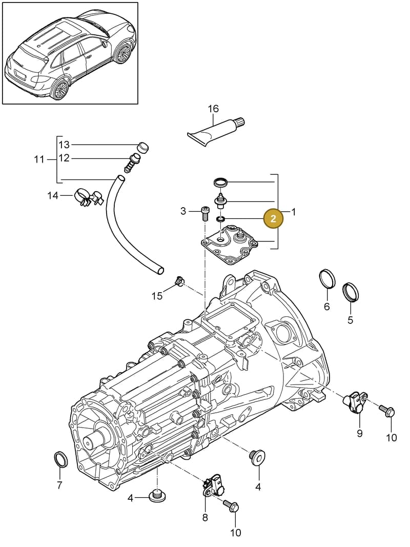 95530122700 — Porsche Cayenne (2010-2018) diagram p37302010, position 2