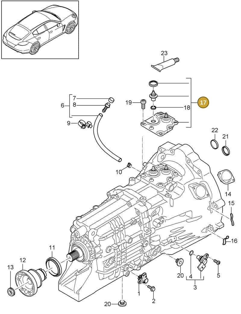 95530123010 — Porsche Panamera (2009-2016) diagram p35302010, position 17