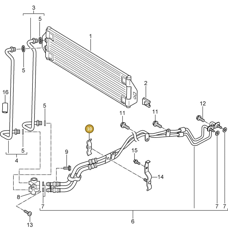 95530721101 — Porsche Cayenne (2007-2010) diagram p31360000, position 10