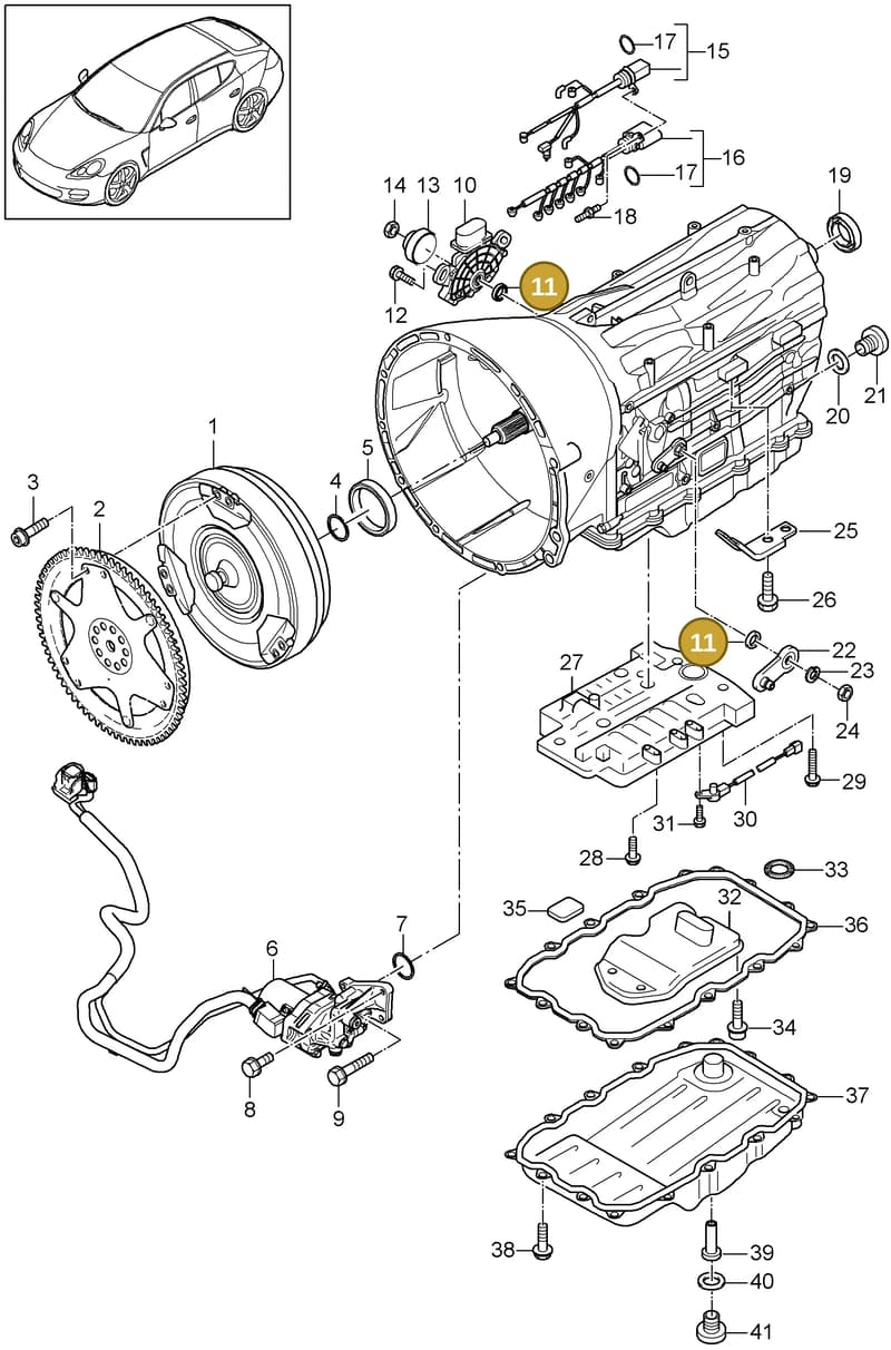 95532119930 — Porsche Panamera (2009-2016) diagram p35320020, position 11