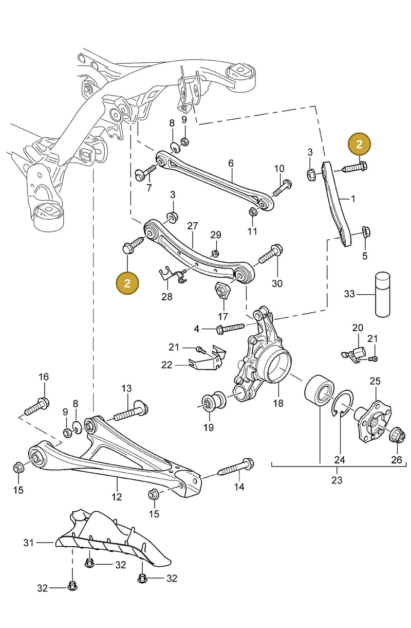 95533113501 — Porsche Cayenne (2007-2010) diagram p31501000, position 2