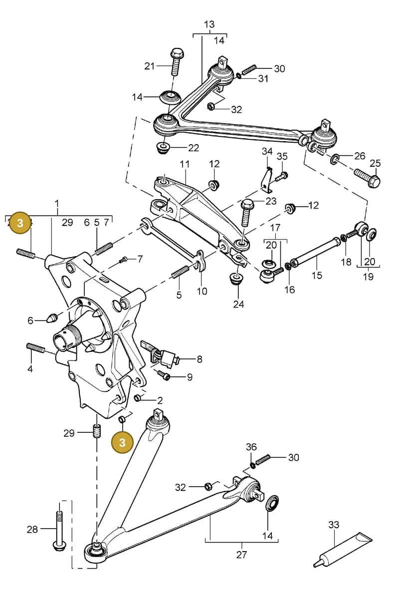 95533219121 — Porsche Carrera GT (2003-2006) diagram p25501000, position 3