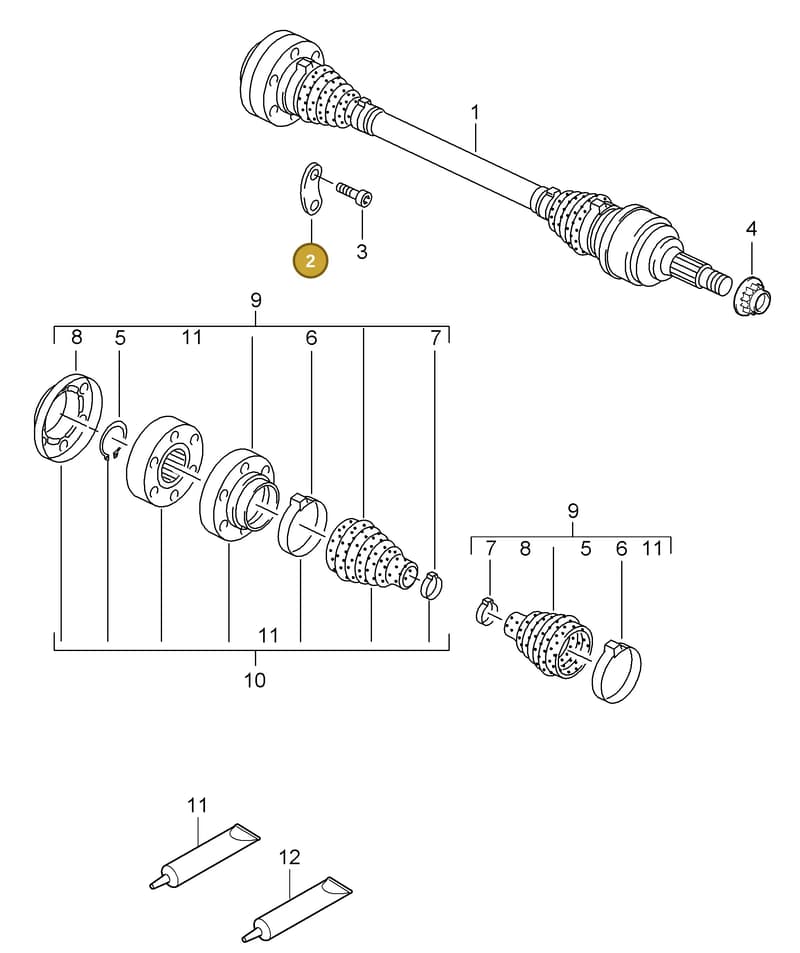95533219121 — Porsche Cayenne (2007-2010) diagram p31501010, position 2