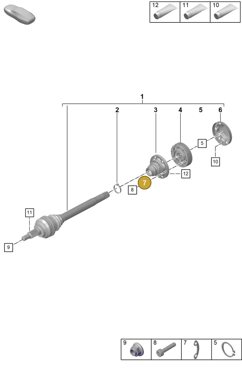 95533219121 — Porsche 911 (2021-2022) diagram p59501100, position 7
