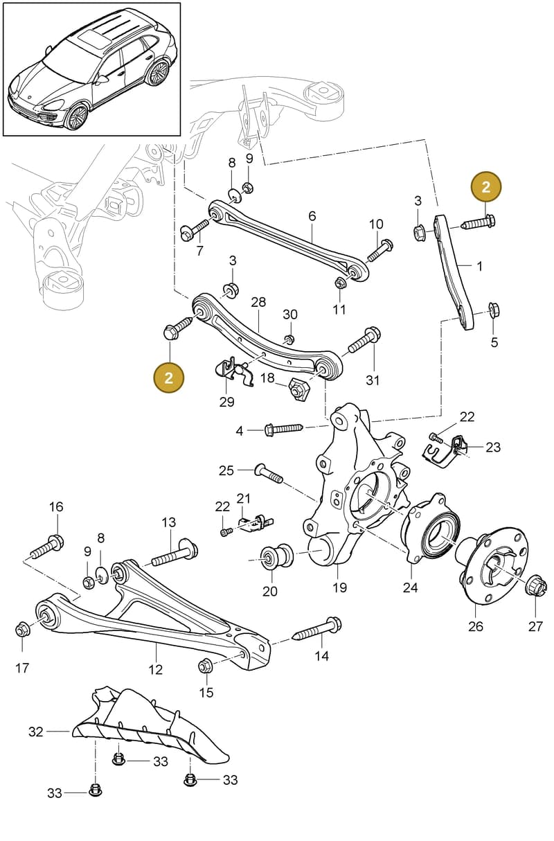 95533379300 — Porsche Cayenne (2010-2018) diagram p37501000, position 2