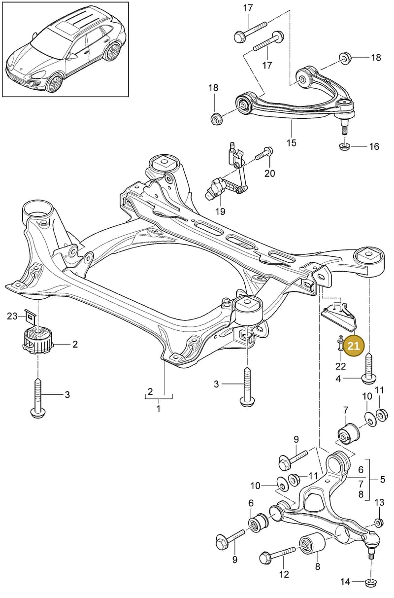 95534148300 — Porsche Cayenne (2010-2018) diagram p37401000, position 21