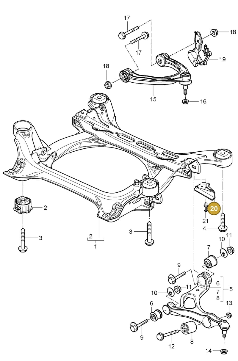 95534148400 — Porsche Cayenne (2007-2010) diagram p31401000, position 20
