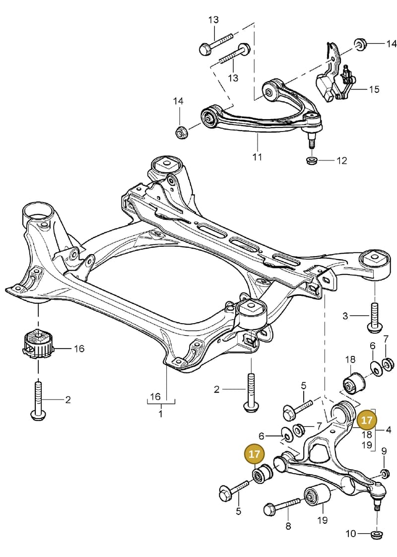 95534158810 — Porsche Cayenne (2002-2006) diagram p24401000, position 17