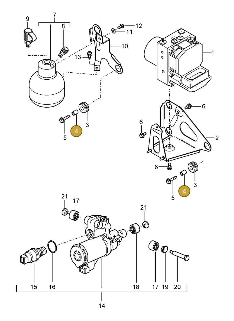 95534363300 — Porsche Carrera GT (2003-2006) diagram p25605000, position 4