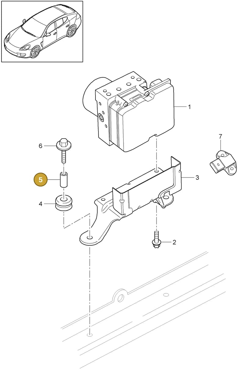 95534363300 — Porsche Panamera (2009-2016) diagram p35605000, position 5