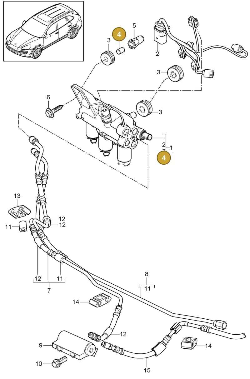 95534363300 — Porsche Cayenne (2010-2018) diagram p37402020, position 4