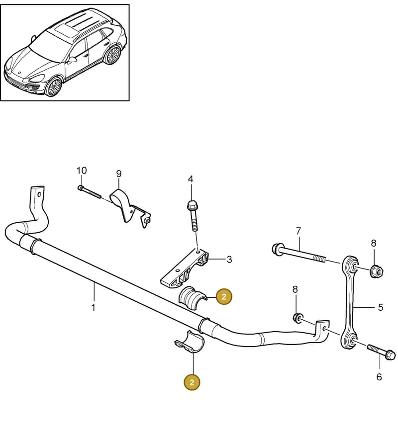 95534379261 — Porsche Cayenne (2010-2018) diagram p37402010, position 2