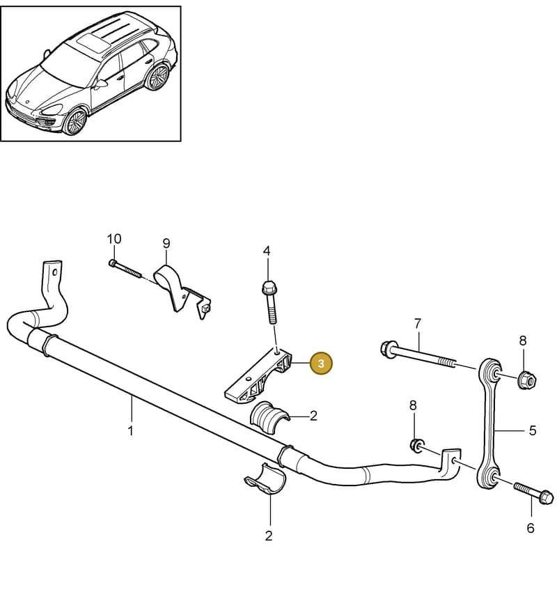 95534379300 — Porsche Cayenne (2010-2018) diagram p37402010, position 3