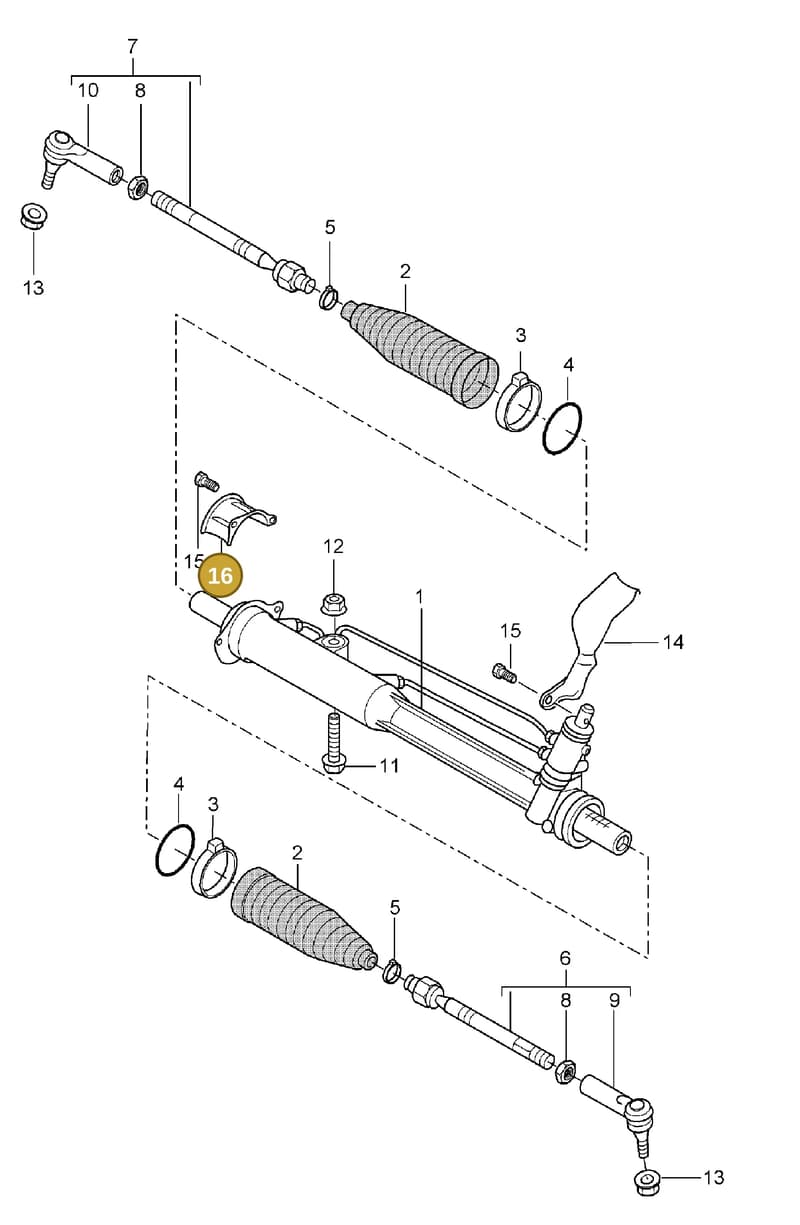 95534720300 — Porsche Cayenne (2002-2006) diagram p24403000, position 16