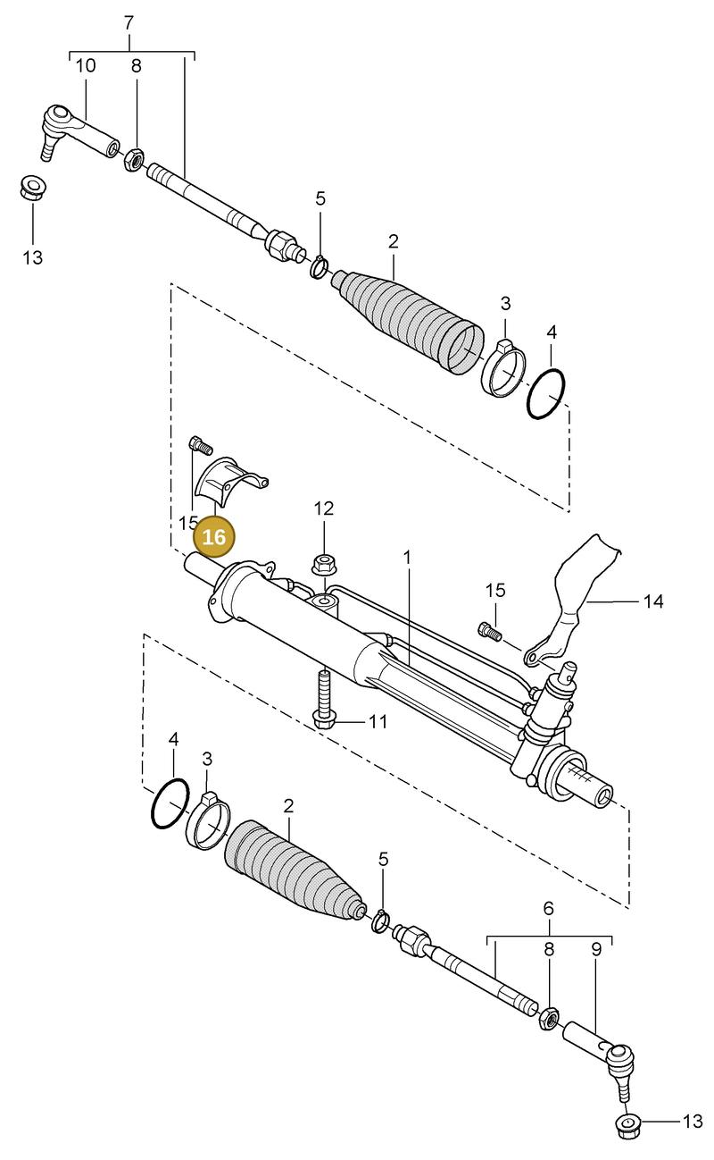 95534720300 — Porsche Cayenne (2007-2010) diagram p31403000, position 16