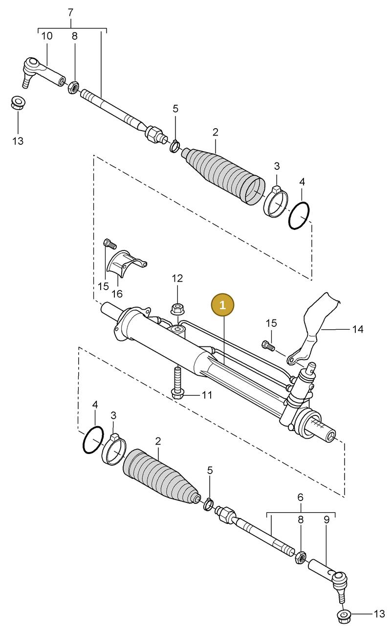 95534745270 — Porsche Cayenne (2007-2010) diagram p31403000, position 1