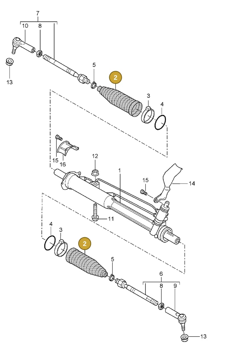 95534754200 — Porsche Cayenne (2002-2006) diagram p24403000, position 2