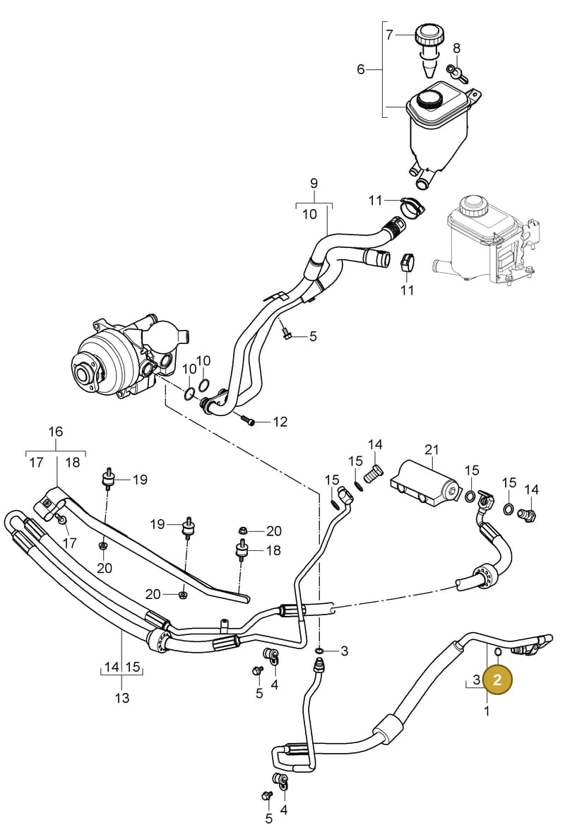 95534754200 — Porsche Cayenne (2007-2010) diagram p31403010, position 2