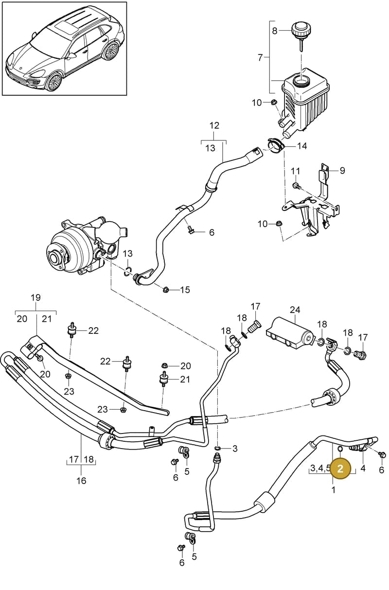 95534754200 — Porsche Cayenne (2010-2018) diagram p37402030, position 2