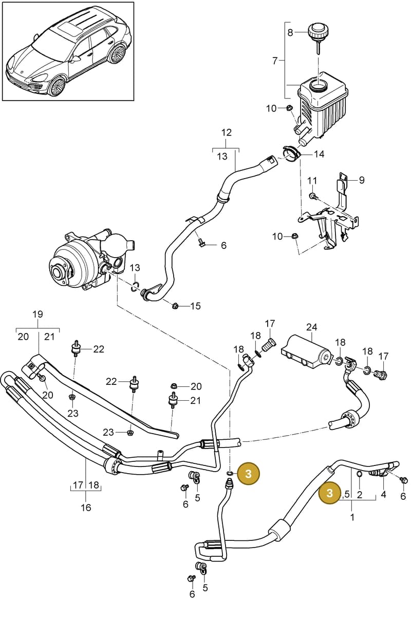 95534754300 — Porsche Cayenne (2010-2018) diagram p37402030, position 3
