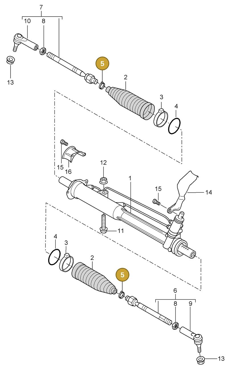 95534764500 — Porsche Cayenne (2007-2010) diagram p31403000, position 5