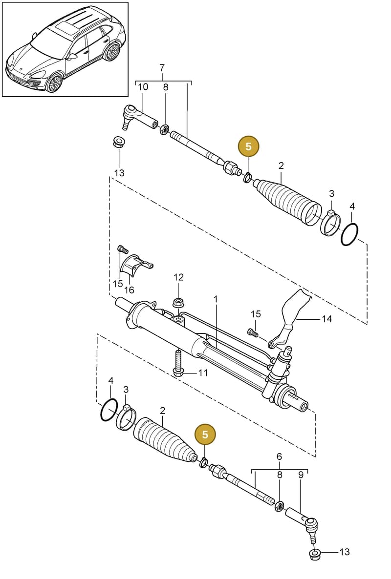 95534764500 — Porsche Cayenne (2010-2018) diagram p37403000, position 5