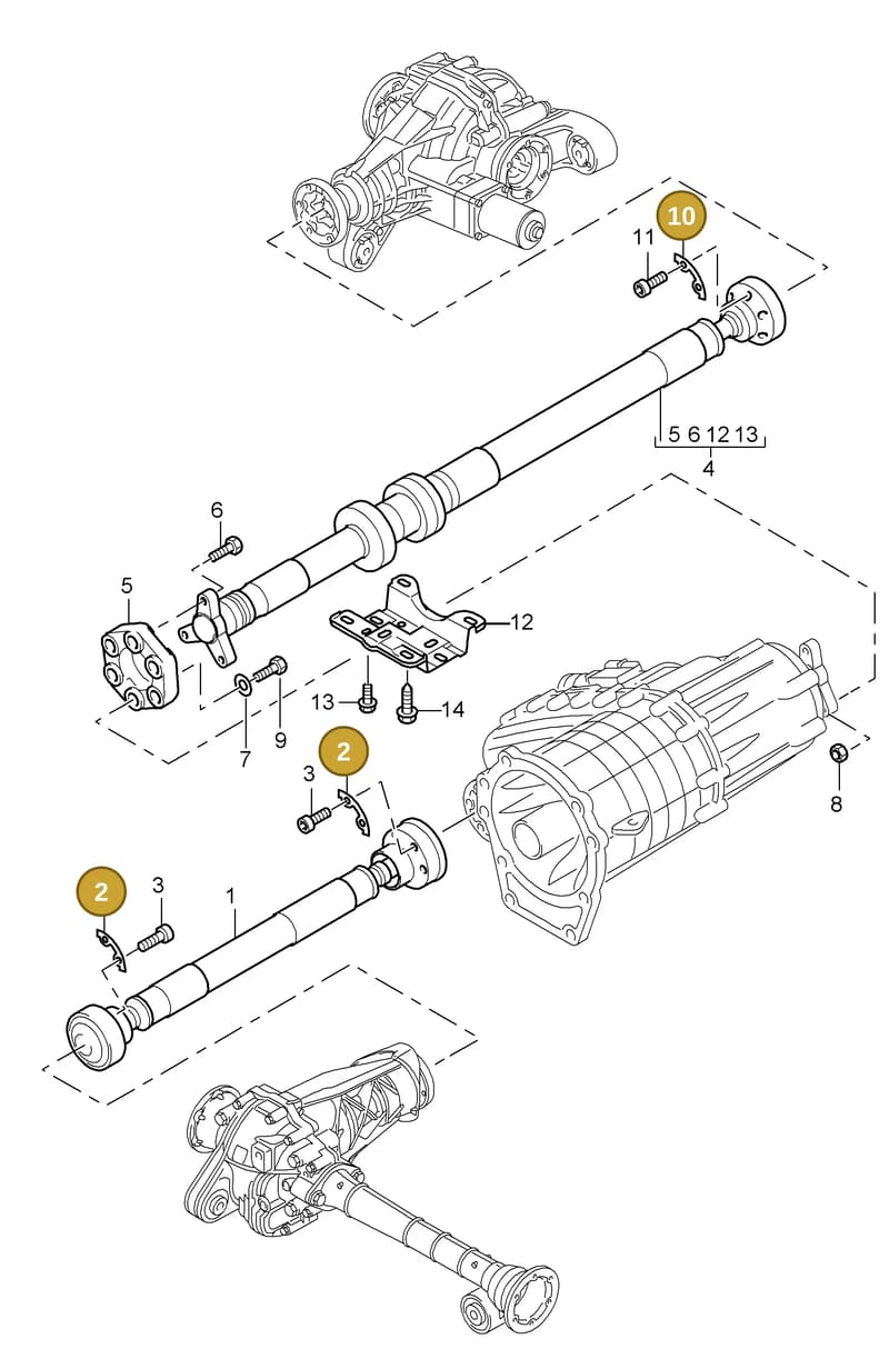 95534919121 — Porsche Cayenne (2002-2006) diagram p24305020, position 2+10