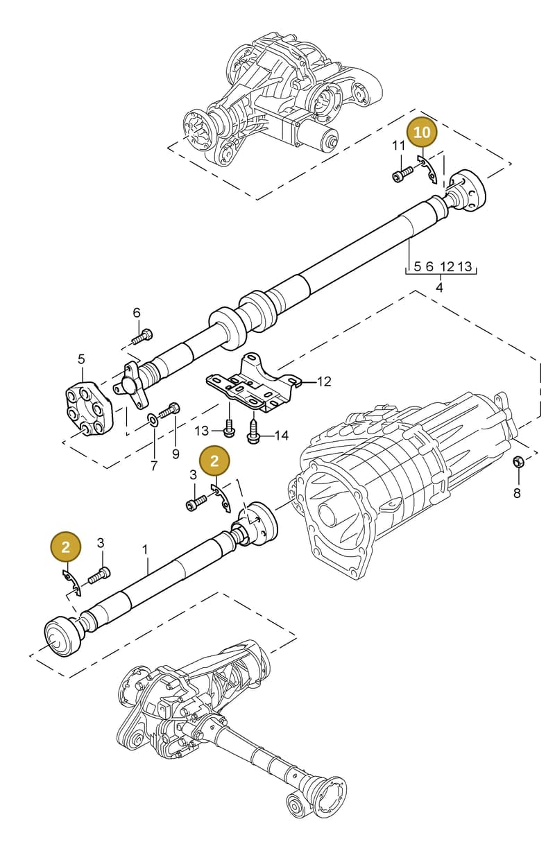 95534919121 — Porsche Cayenne (2007-2010) diagram p31305020, position 2+10