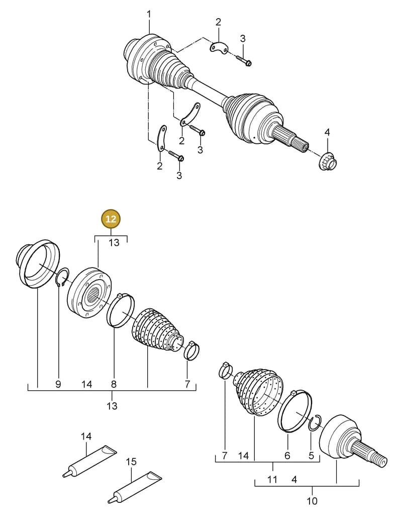 95534990201 — Porsche Cayenne (2007-2010) diagram p31401010, position 12