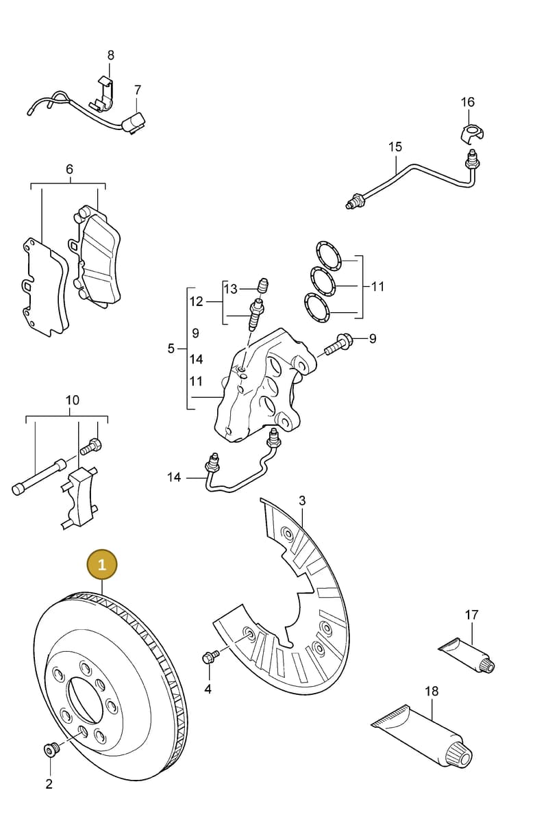 95535140151 — Porsche Cayenne (2002-2006) diagram p24602000, position 1