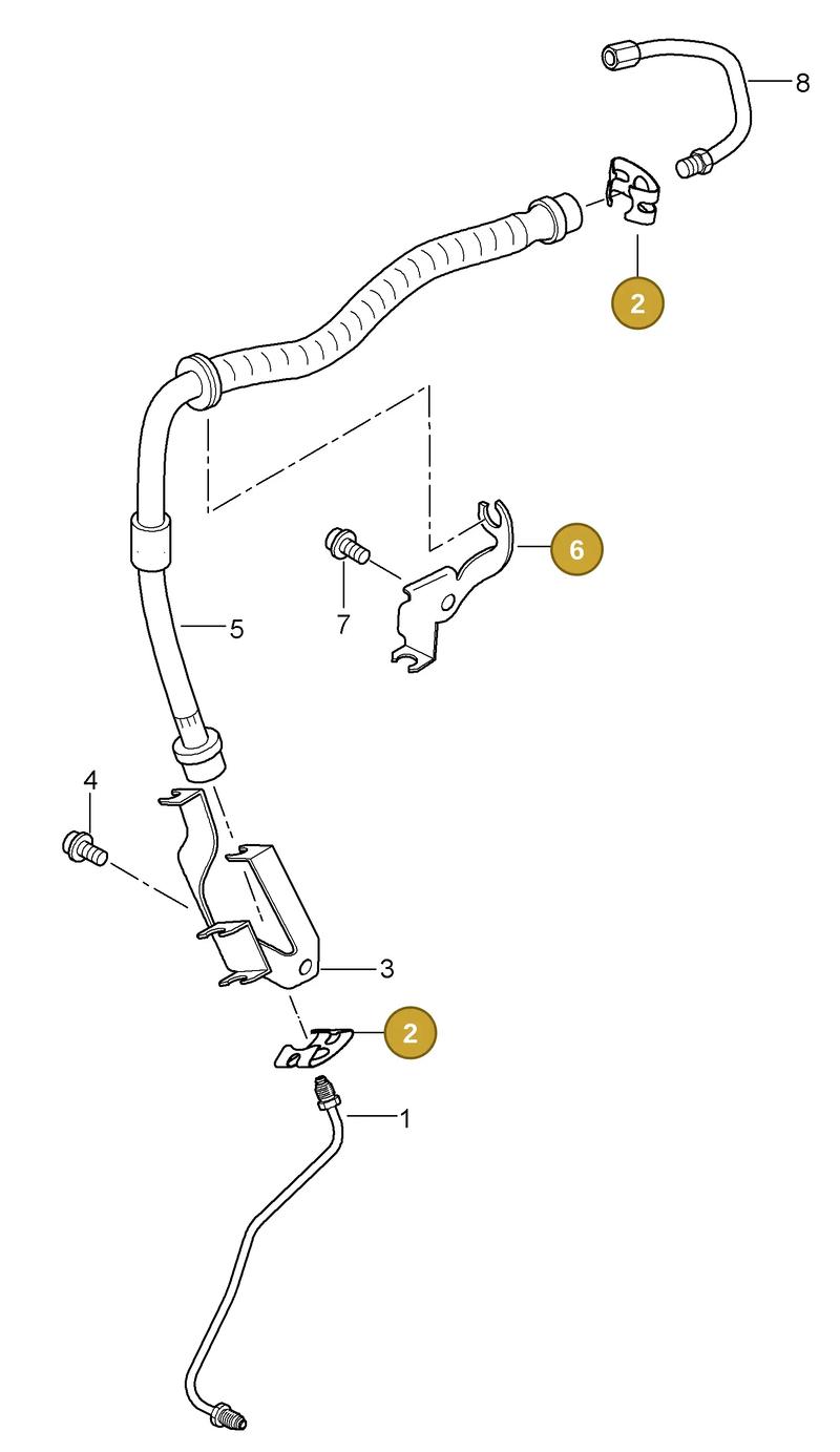 95535532500 — Porsche Cayenne (2007-2010) diagram p31604010, position 2+6
