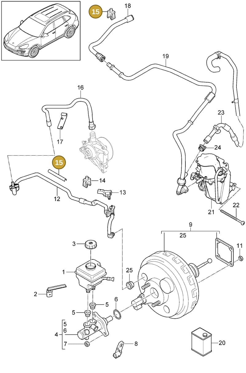 95535532500 — Porsche Cayenne (2010-2018) diagram p37604000, position 15
