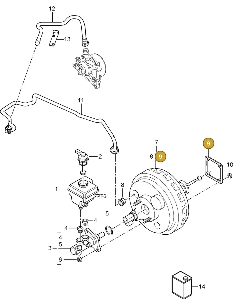 95535554040 — Porsche Cayenne (2007-2010) diagram p31604000, position 9