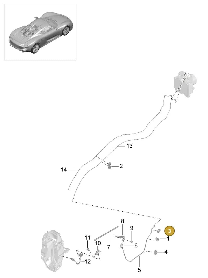 95535554601 — Porsche 918 Spyder (2014-2015) diagram p43604015, position 3