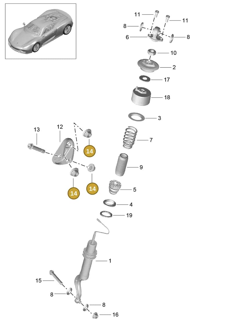 95535554601 — Porsche 918 Spyder (2014-2015) diagram p43402000, position 14