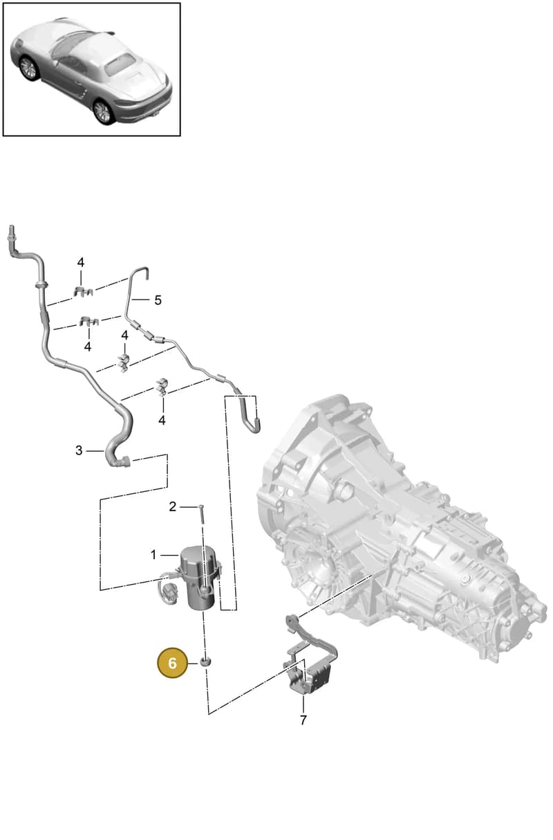 95535573510 — Porsche Boxster (2016-2019) diagram p48604020, position 6