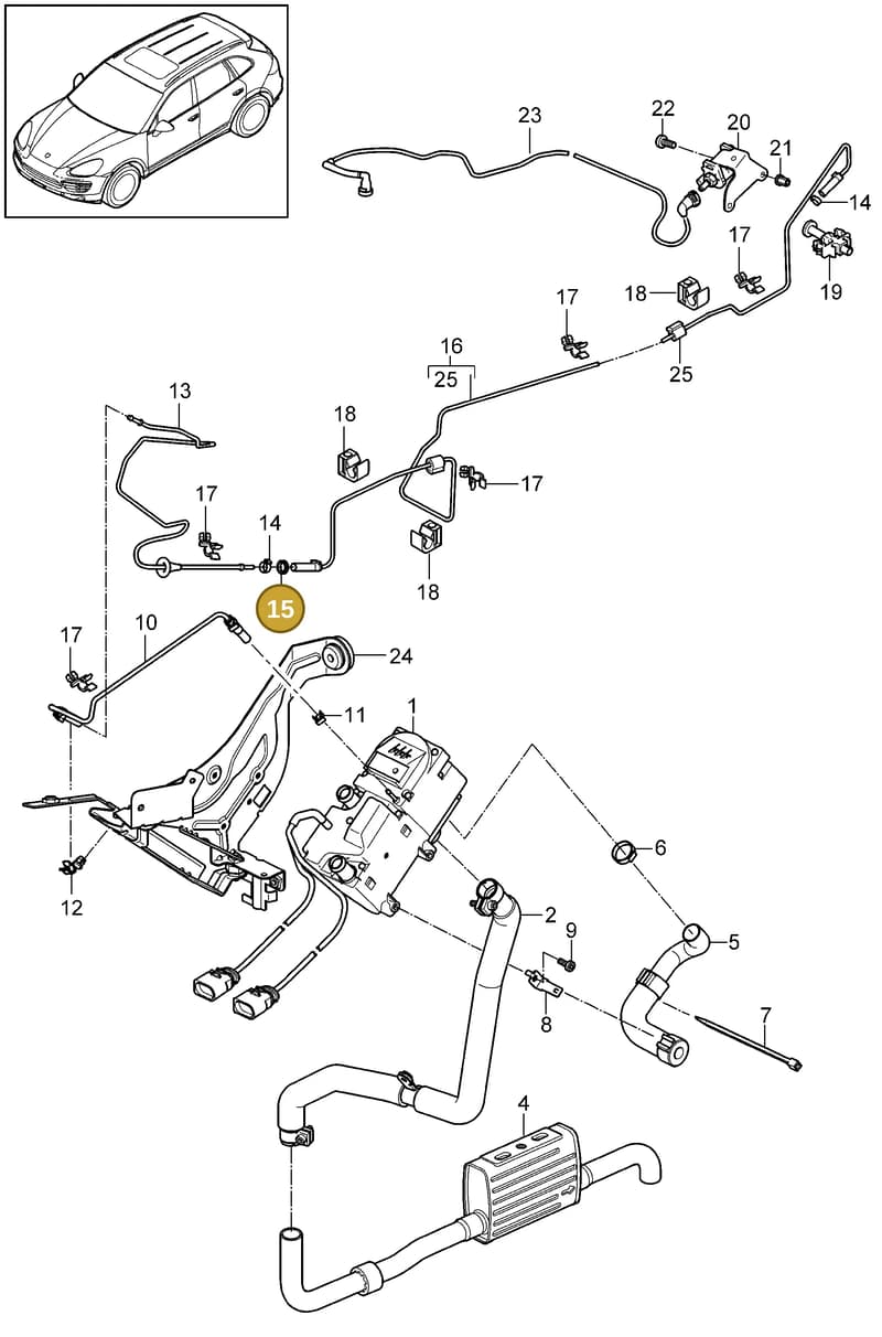 95535832000 — Porsche Cayenne (2010-2018) diagram p37813080, position 15