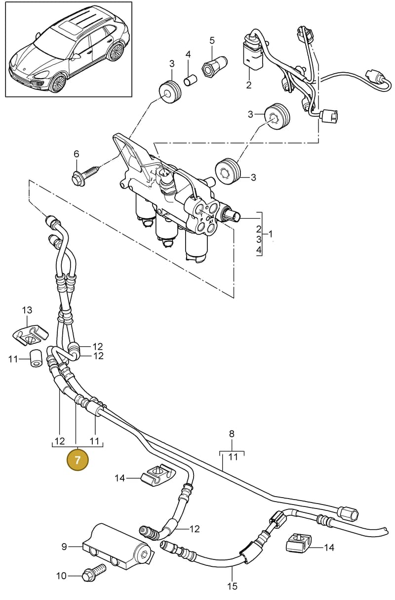 95535911502 — Porsche Cayenne (2010-2018) diagram p37402020, position 7