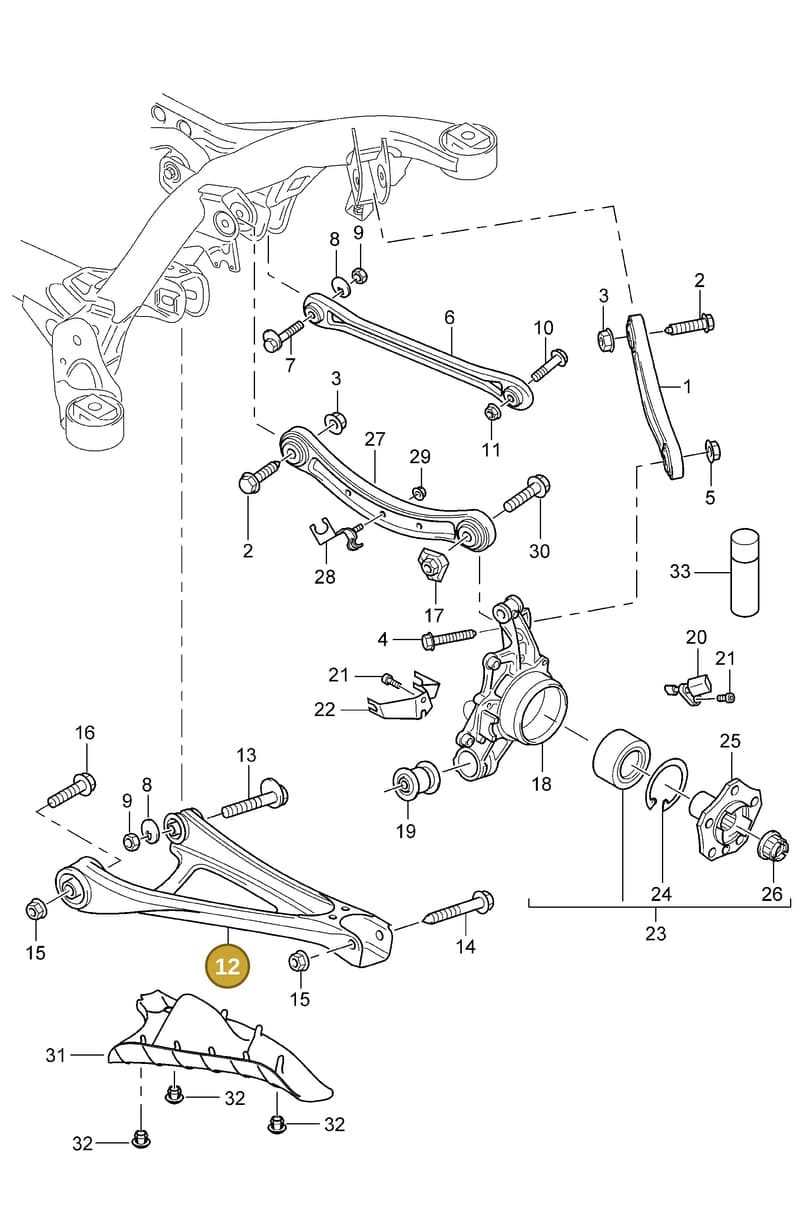 95535912202 — Porsche Cayenne (2007-2010) diagram p31501000, position 12