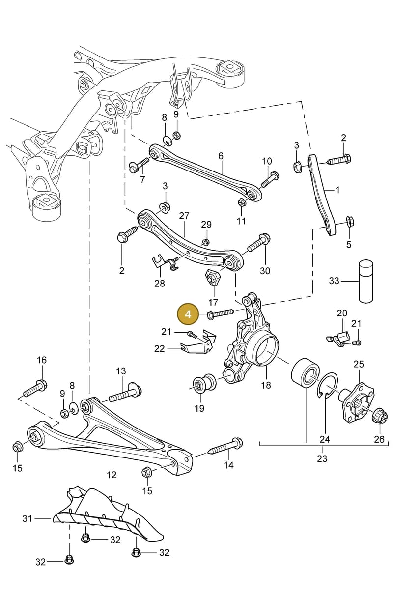 95535932500 — Porsche Cayenne (2007-2010) diagram p31501000, position 4