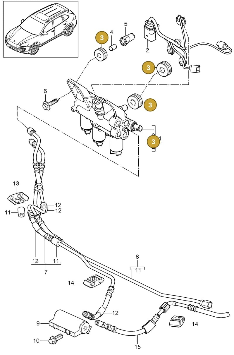 95535950900 — Porsche Cayenne (2010-2018) diagram p37402020, position 3