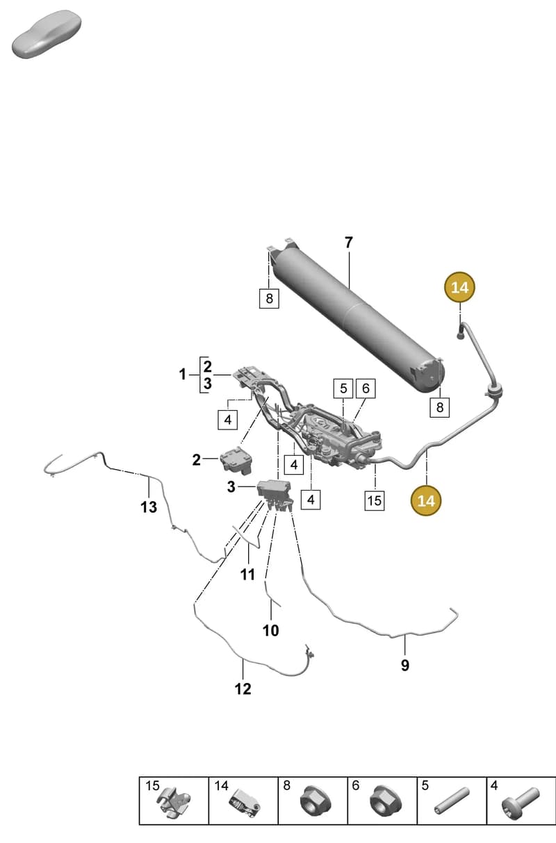 95535950900 — Porsche Taycan Sport Turismo (2023-2025) diagram p64504000, position 14