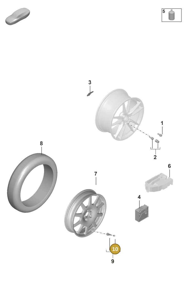 95536116300 — Porsche Panamera (2020-2023) diagram p58601030, position 10
