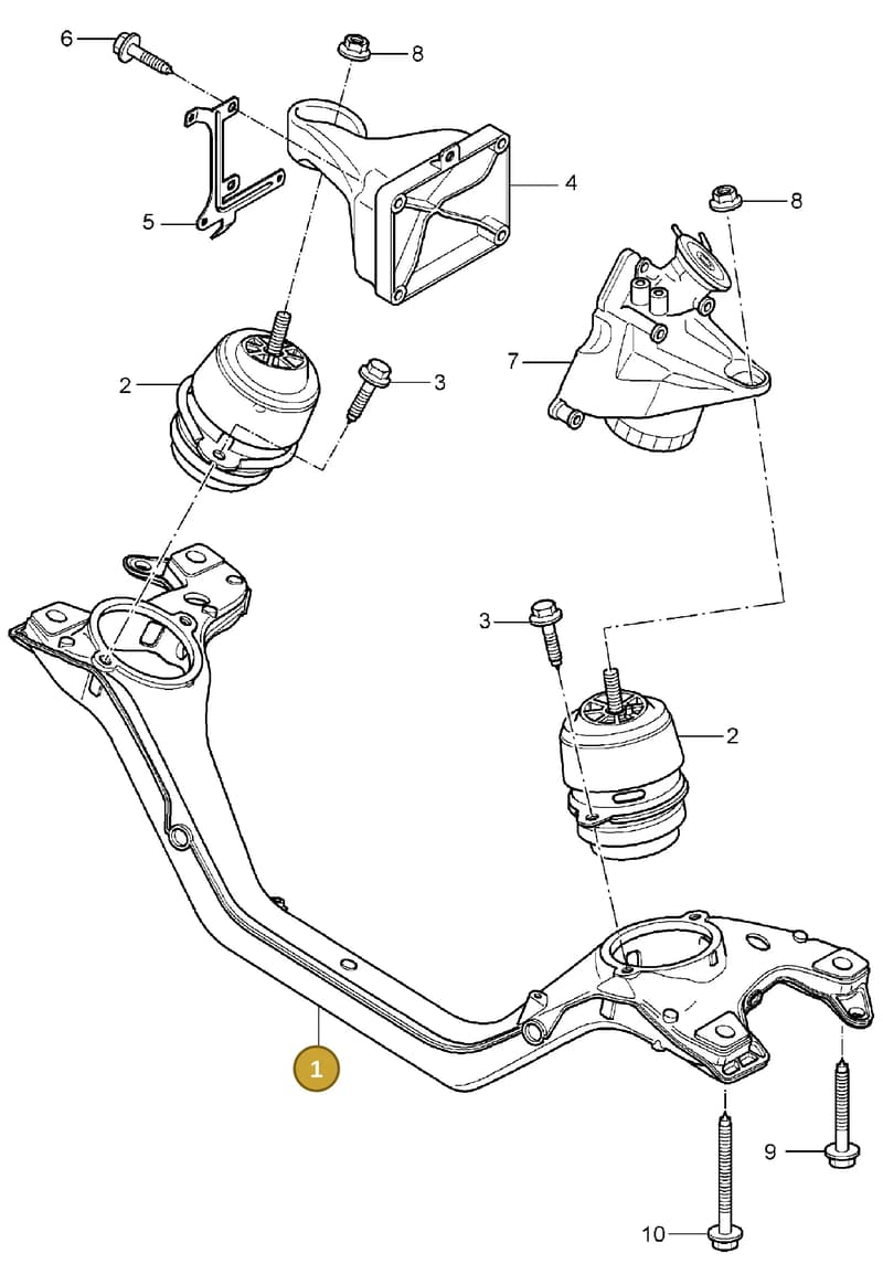 95537530901 — Porsche Cayenne (2002-2006) diagram p24109010, position 1